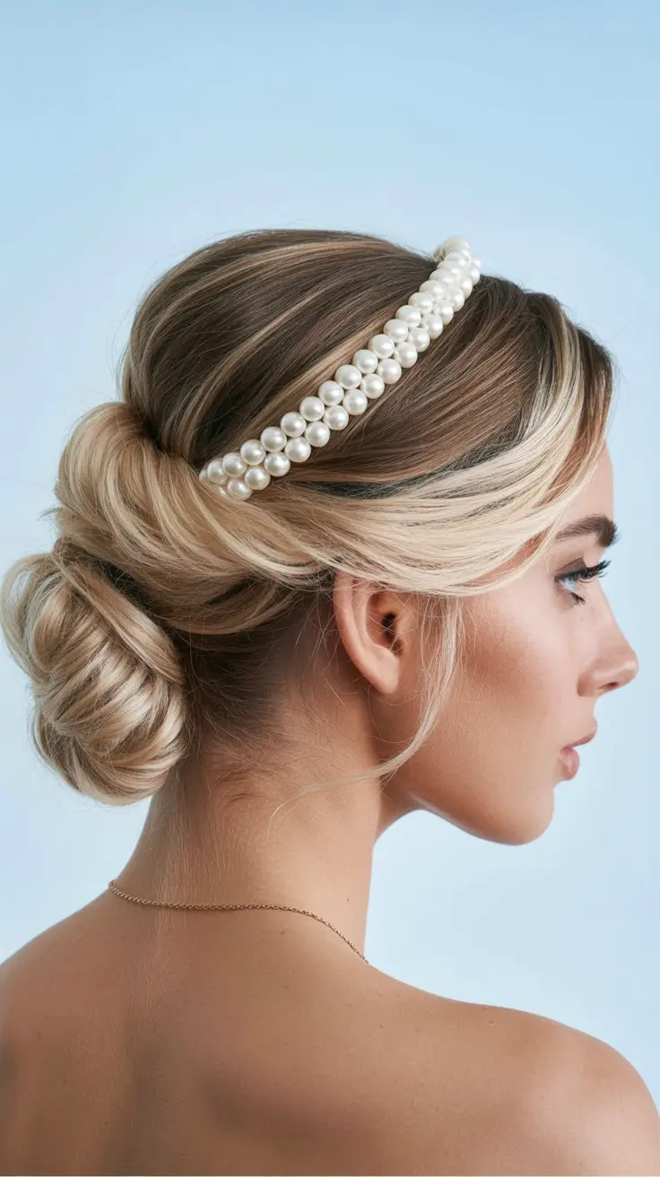 Trendy long hairstyles 2026 Pearl Chignon