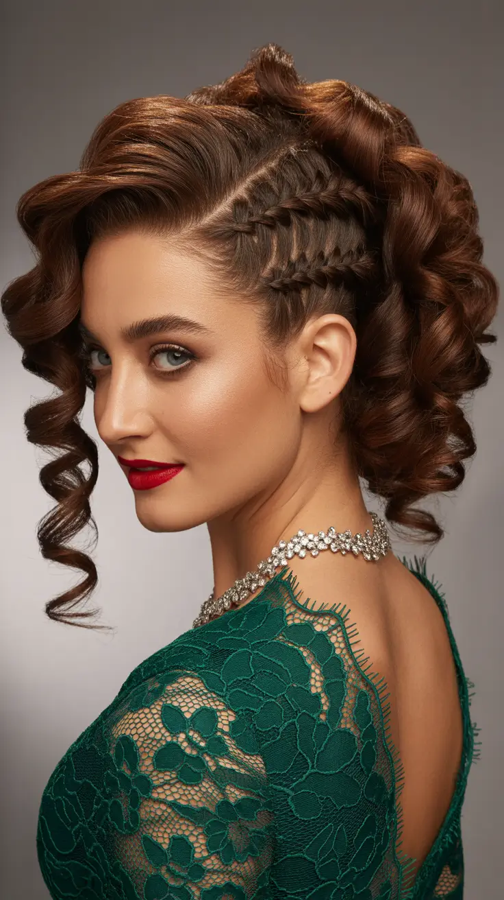Trendy long hairstyles 2026 Braided Updo