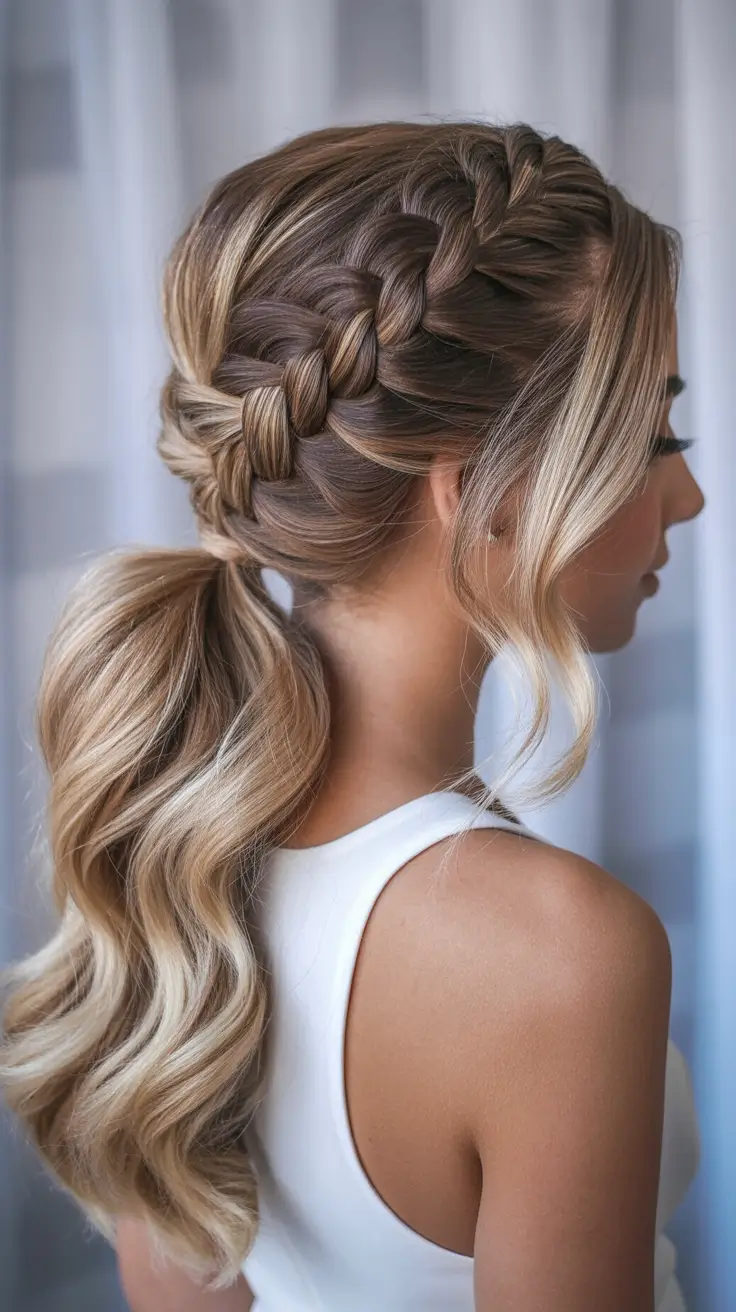Trendy long hairstyles 2026 Half Up Ponytail