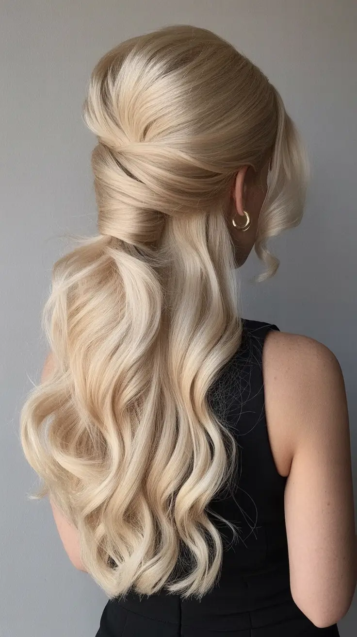 Trendy long hairstyles 2026 Sleek Half Up