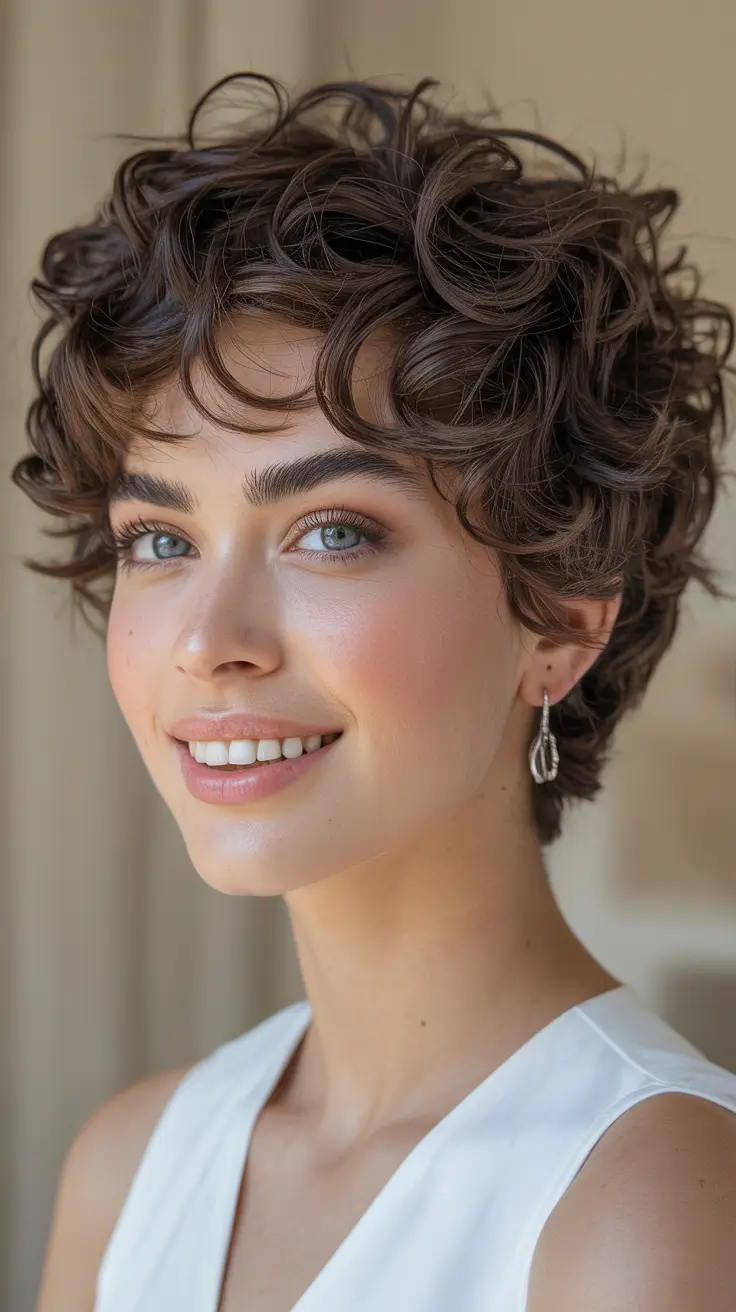 pixie haircut Curly Pixie With Fresh Spring Volume