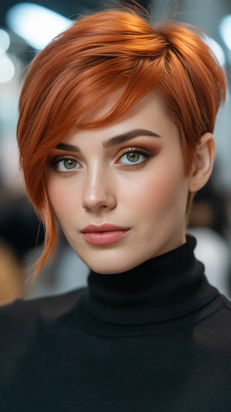 pixie haircut Wind-Swept Platinum Pixie With Messy Lift