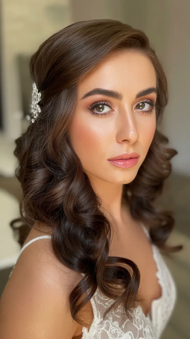 Trendy-side-part-hairstyle-ideas-2026 Classic Side-Part Romantic Curls