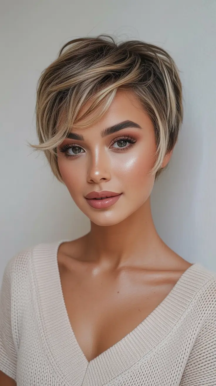 Trendy-side-part-hairstyle-ideas-2026 Short Highlighted Bob With Soft Side Sweep