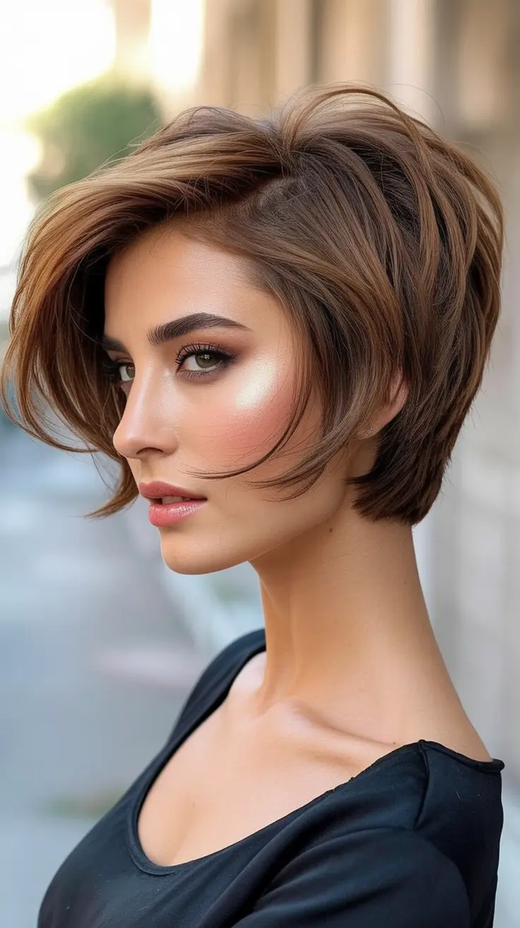 Trendy-side-part-hairstyle-ideas-2026 Soft Sculpted Side-Part Bob With Tucked Layers