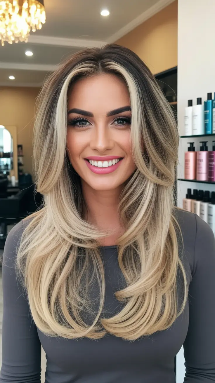 Versatile long haircuts 2026 Polished Dimensional Layers With Soft Glow