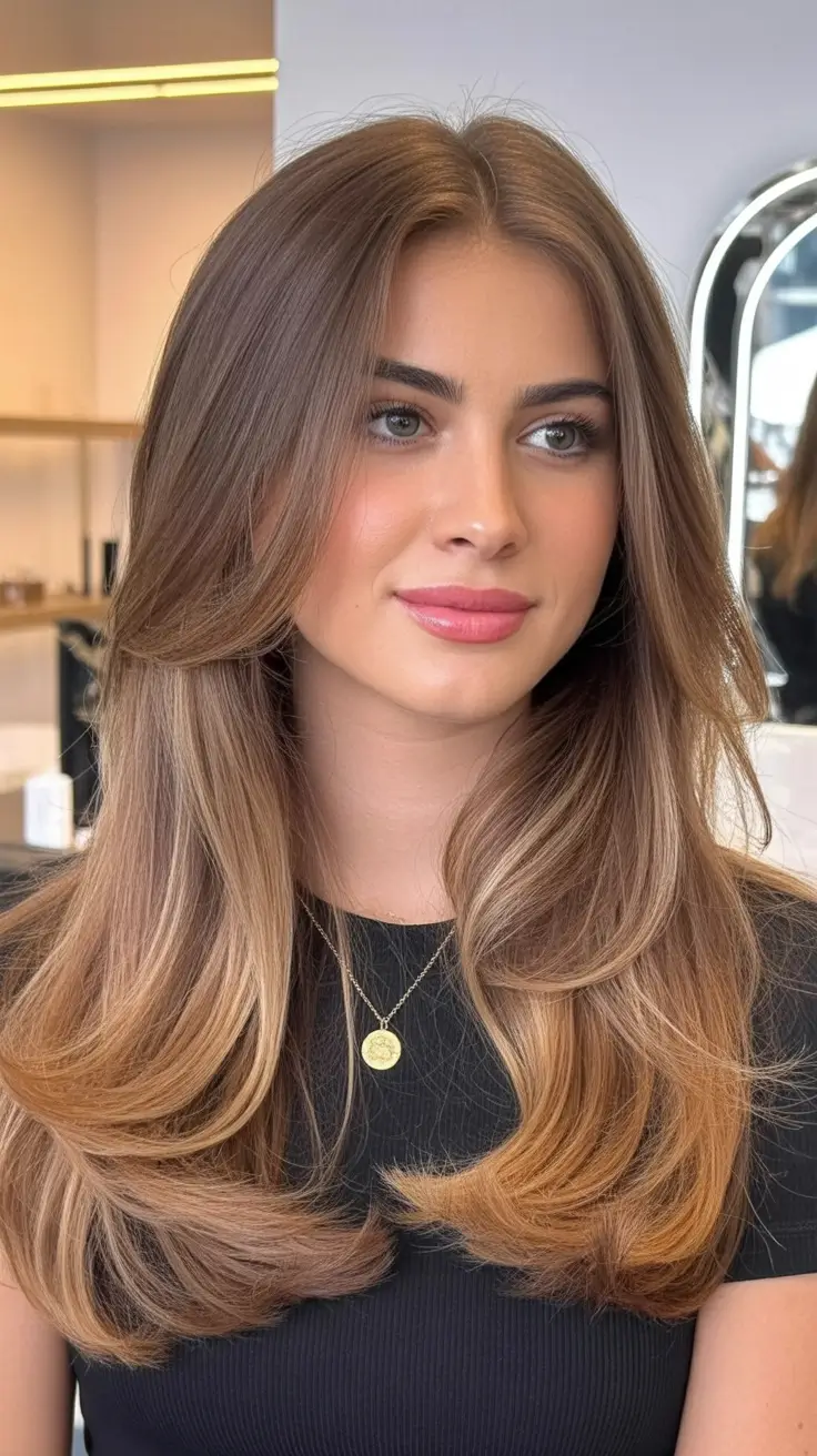 Versatile long haircuts 2026 Flawless Blowout Layers With Spring Bounce
