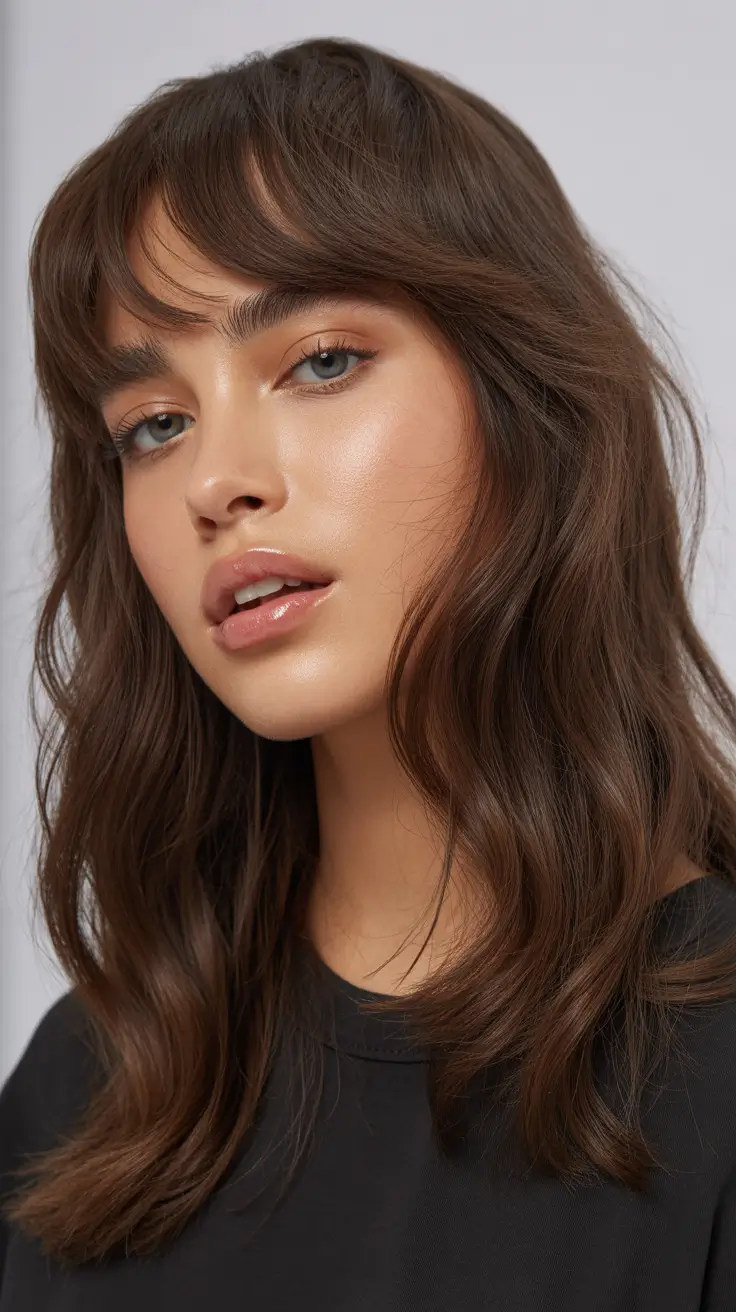 Versatile long haircuts 2026 Light Wavy Layers With Soft Fringe