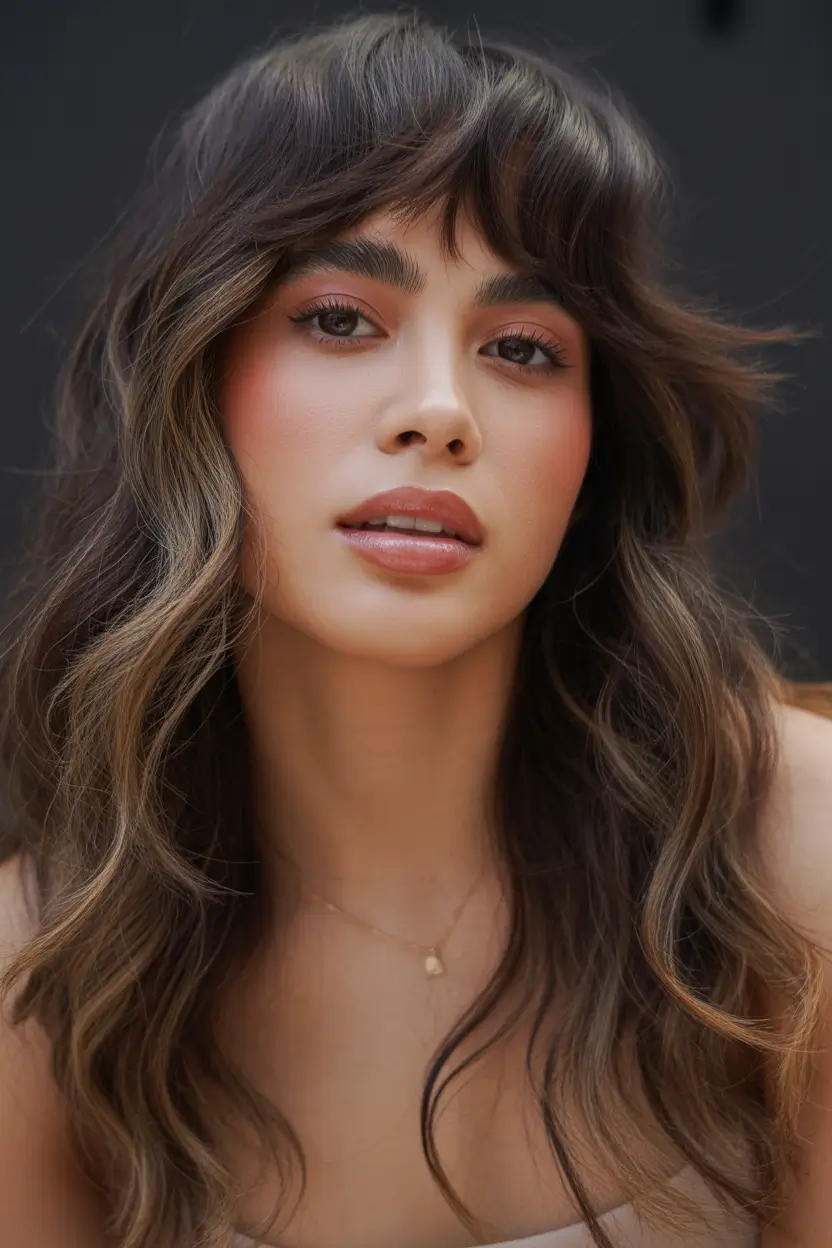 Versatile long haircuts 2026 Soft Tousled Layers With Feathery Fringe
