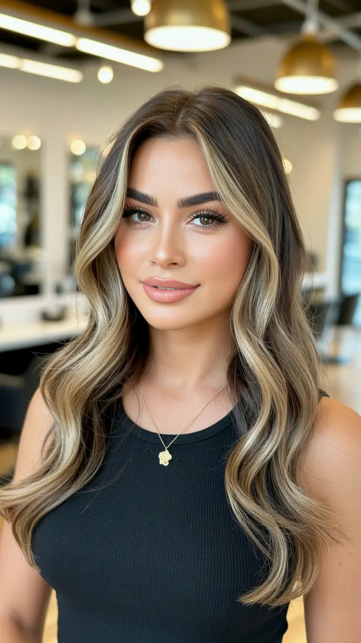 Versatile long haircuts 2026 Dimensional Highlights With Curved Volume Layers