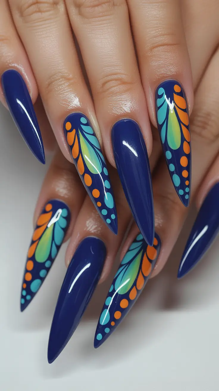 blue nails inspiration 2026 Colorful Art