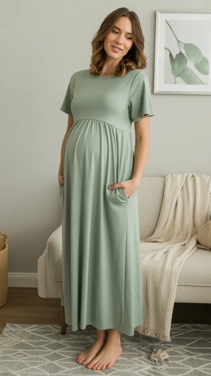 Effortless spring outfit for pregnant women 2026 At-Home Ease That Still Feels Put-Together