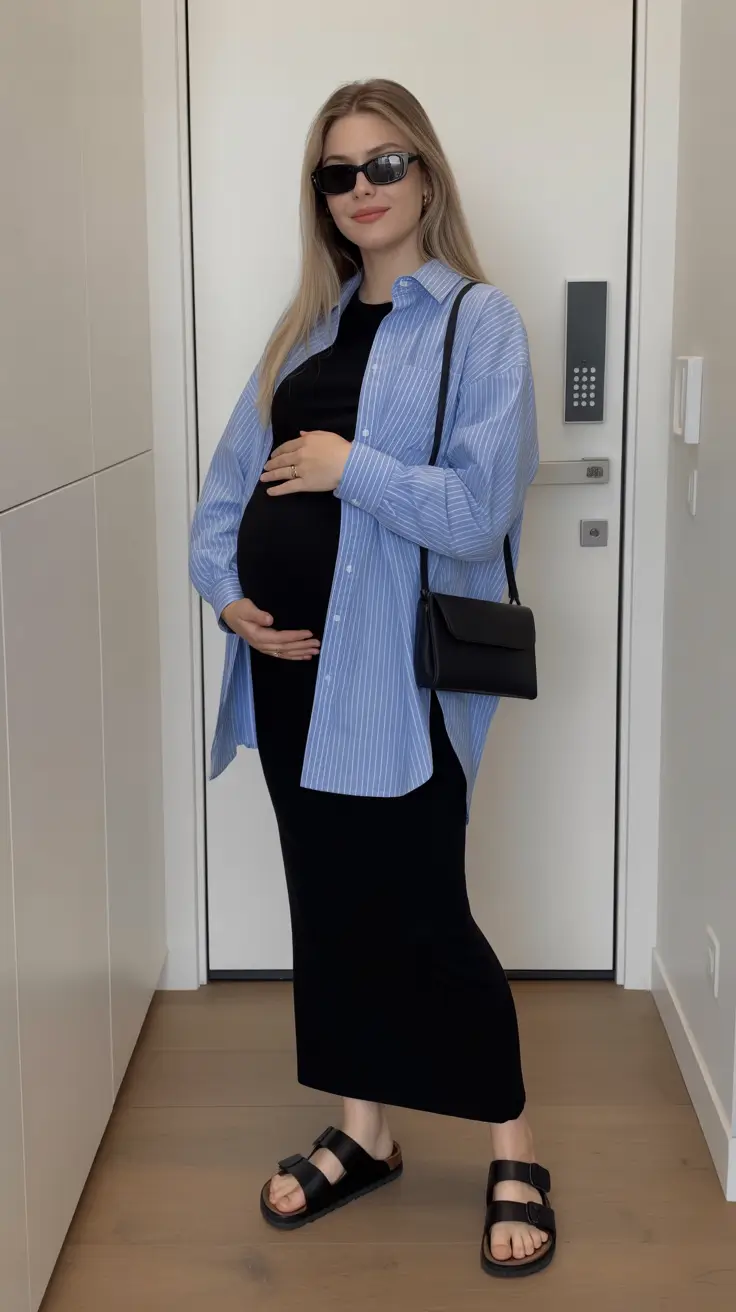 Effortless spring outfit for pregnant women 2026 Minimal Lines With a Modern Twist