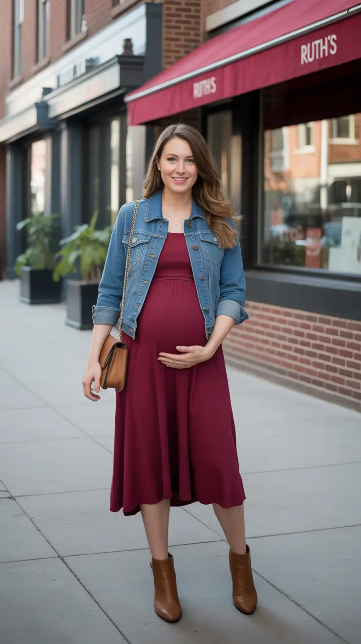 Effortless spring outfit for pregnant women 2026 Easy Dresses Made for City Spring