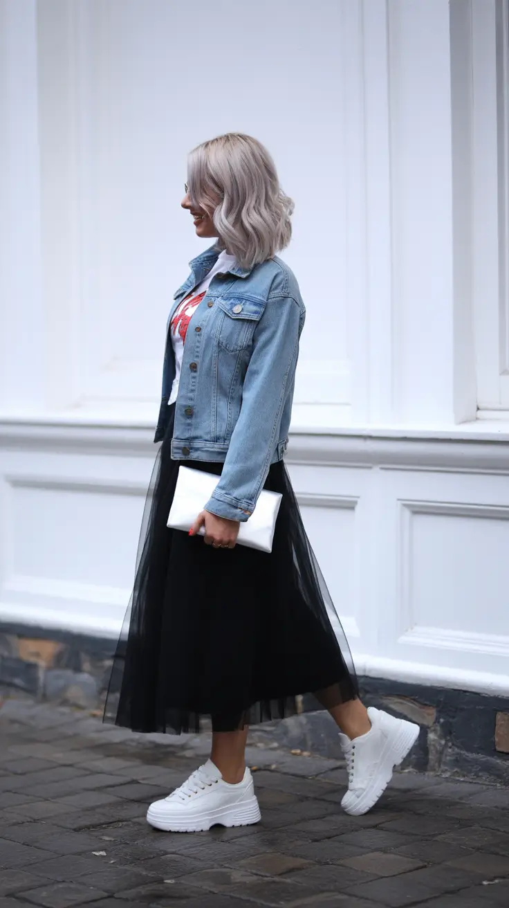 Elegant Every Day Simpl Spring Outfits 2026 Denim and Tulle