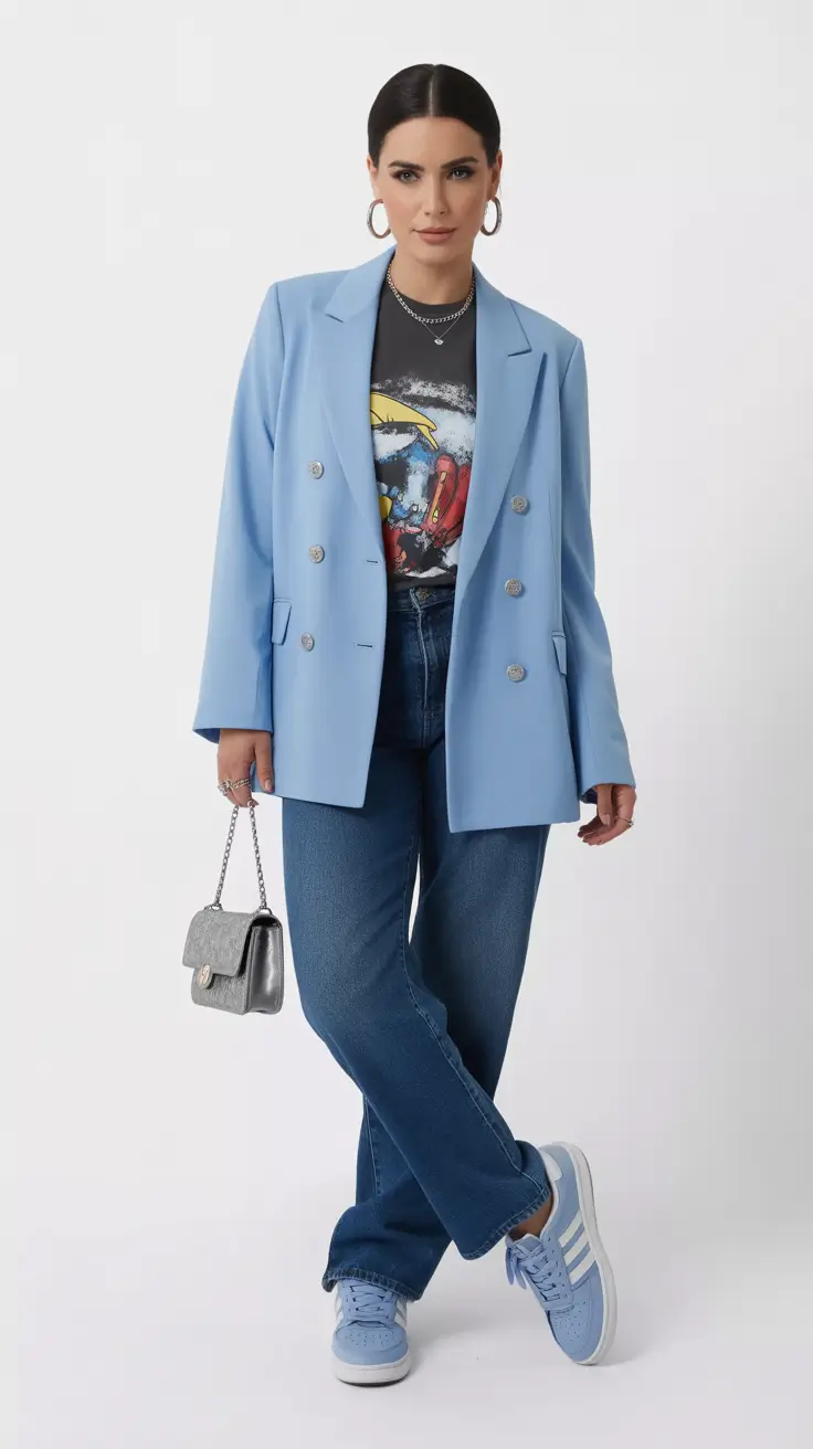 Elegant Every Day Simpl Spring Outfits 2026 Blue Blazer Casual