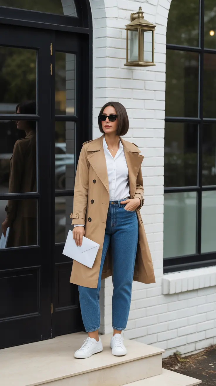 Essential spring mom outfits 2026 Classic Trench Styling for Polished Spring Days