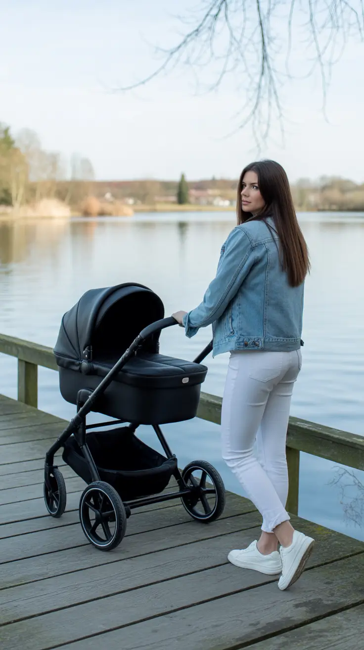 Essential spring mom outfits 2026 Denim Jackets and White Basics for Fresh Air Days