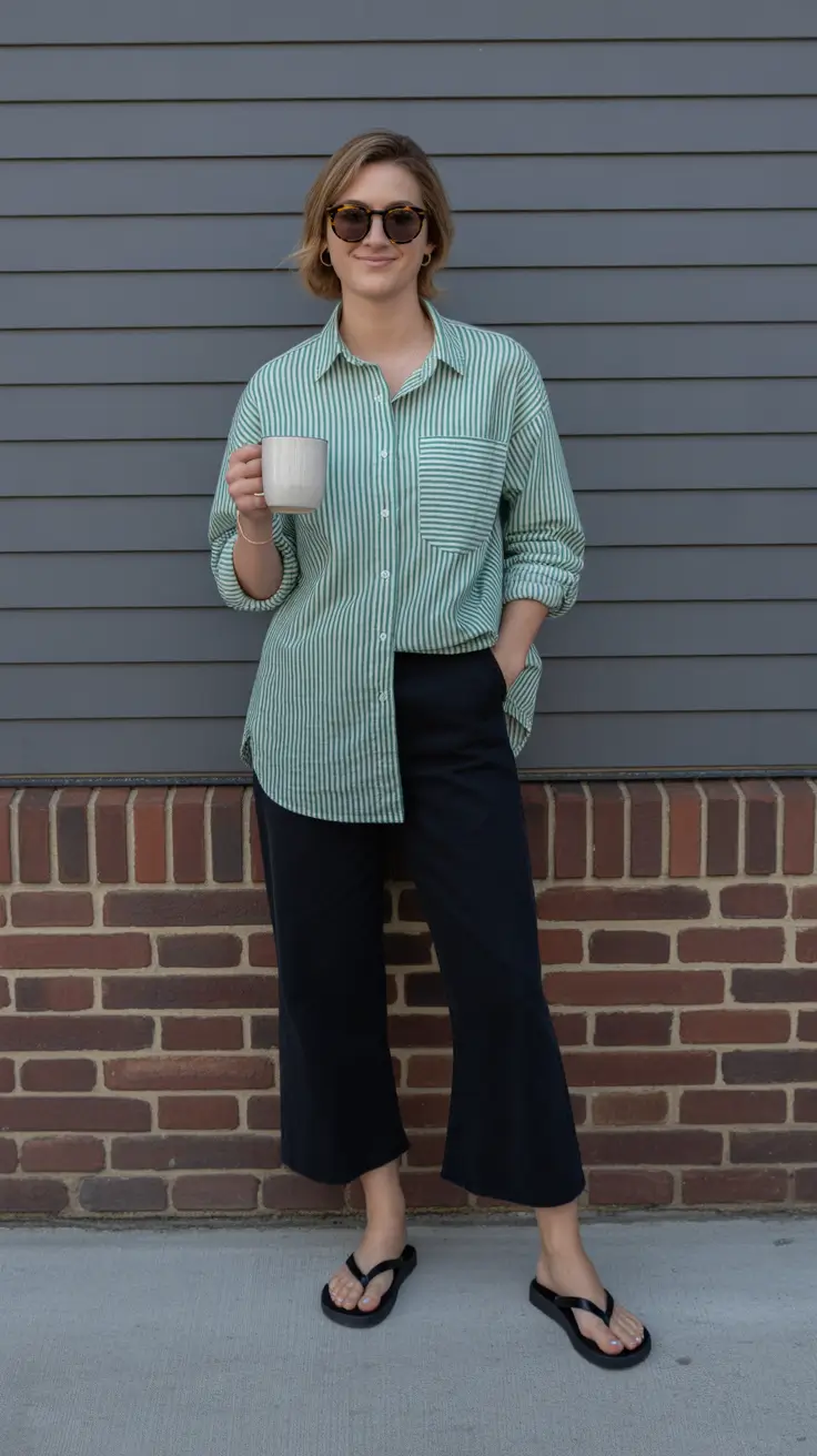 Essential spring mom outfits 2026 Minimal Morning Layers with Quiet Style