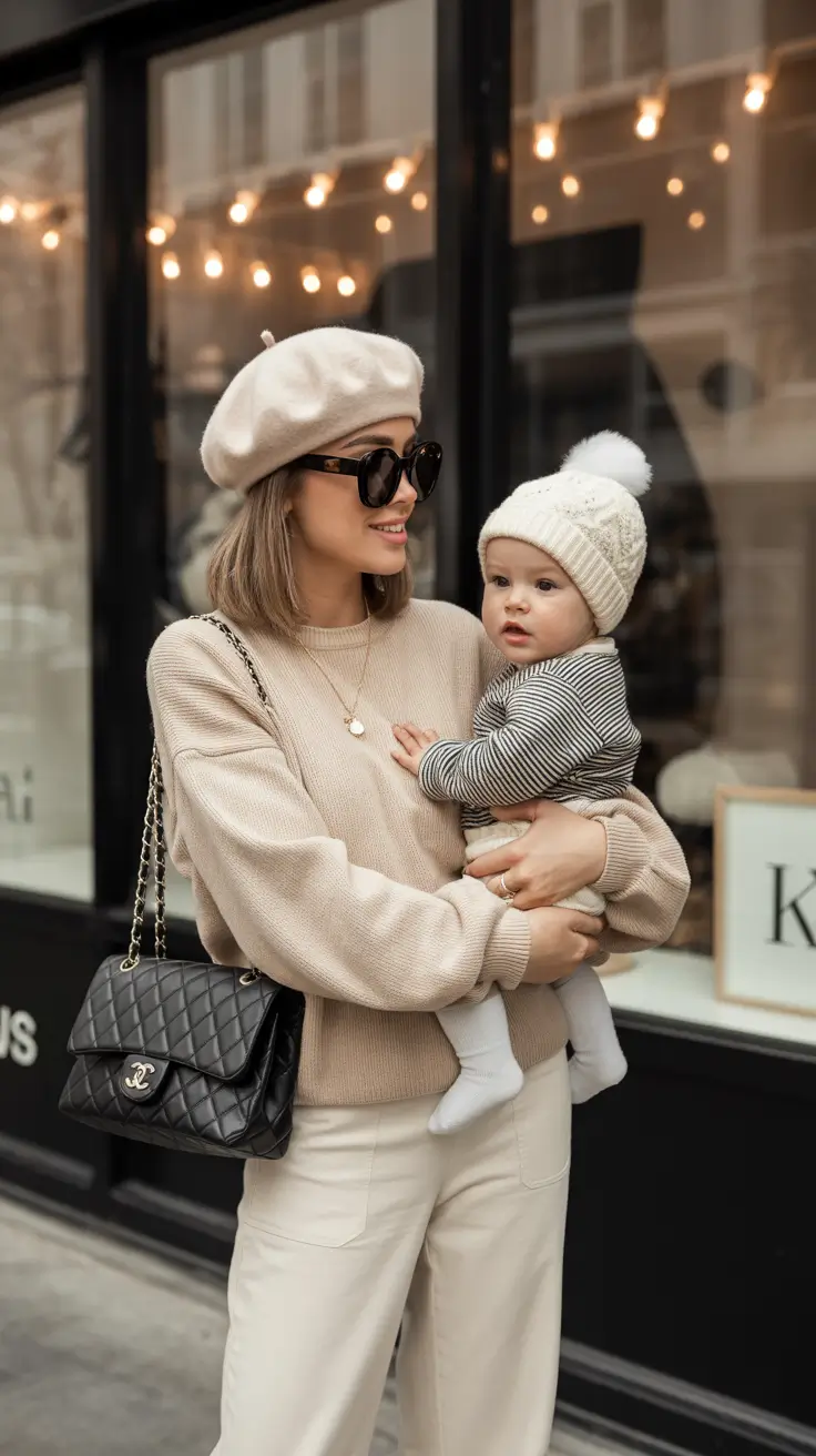 Essential spring mom outfits 2026 Soft Neutrals for City Spring Days