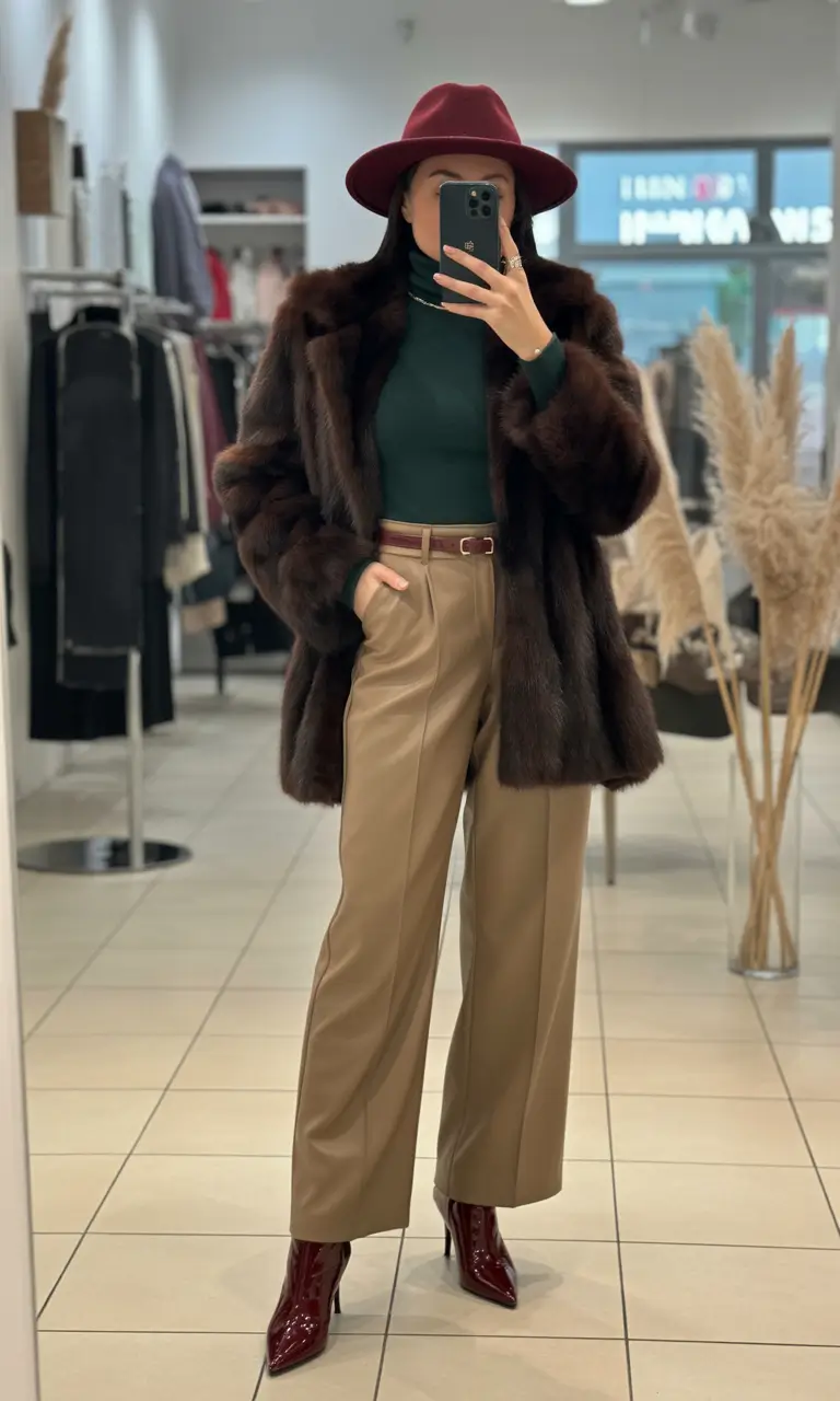 February outfits ideas 2026 Baddie Energy With Tailored Neutrals and Fur