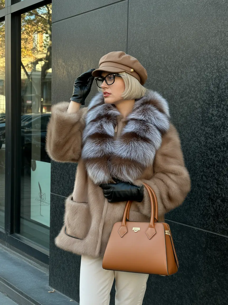 February outfits ideas 2026 Statement Fur Details for Winter Drama