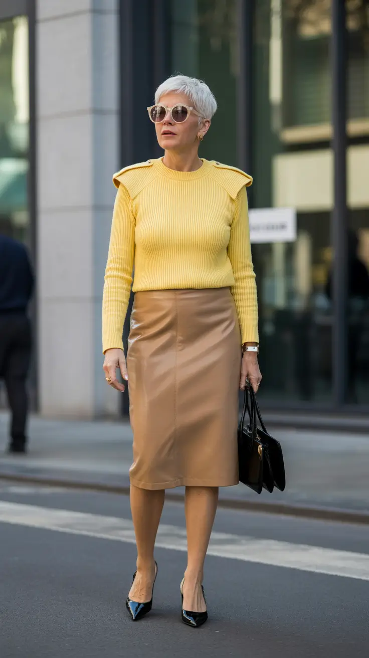 Popular spring dressing over 50 2026 Yellow Spring Outfit