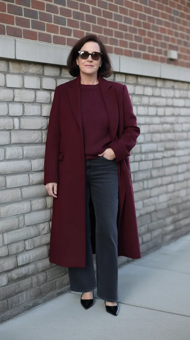 Popular spring dressing over 50 2026 Burgundy Layers
