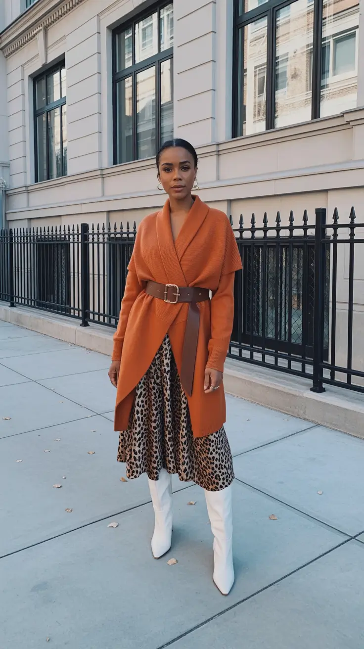 popular spring wardrobe trends 2026 Warm Tones Anchored With Statement Belts