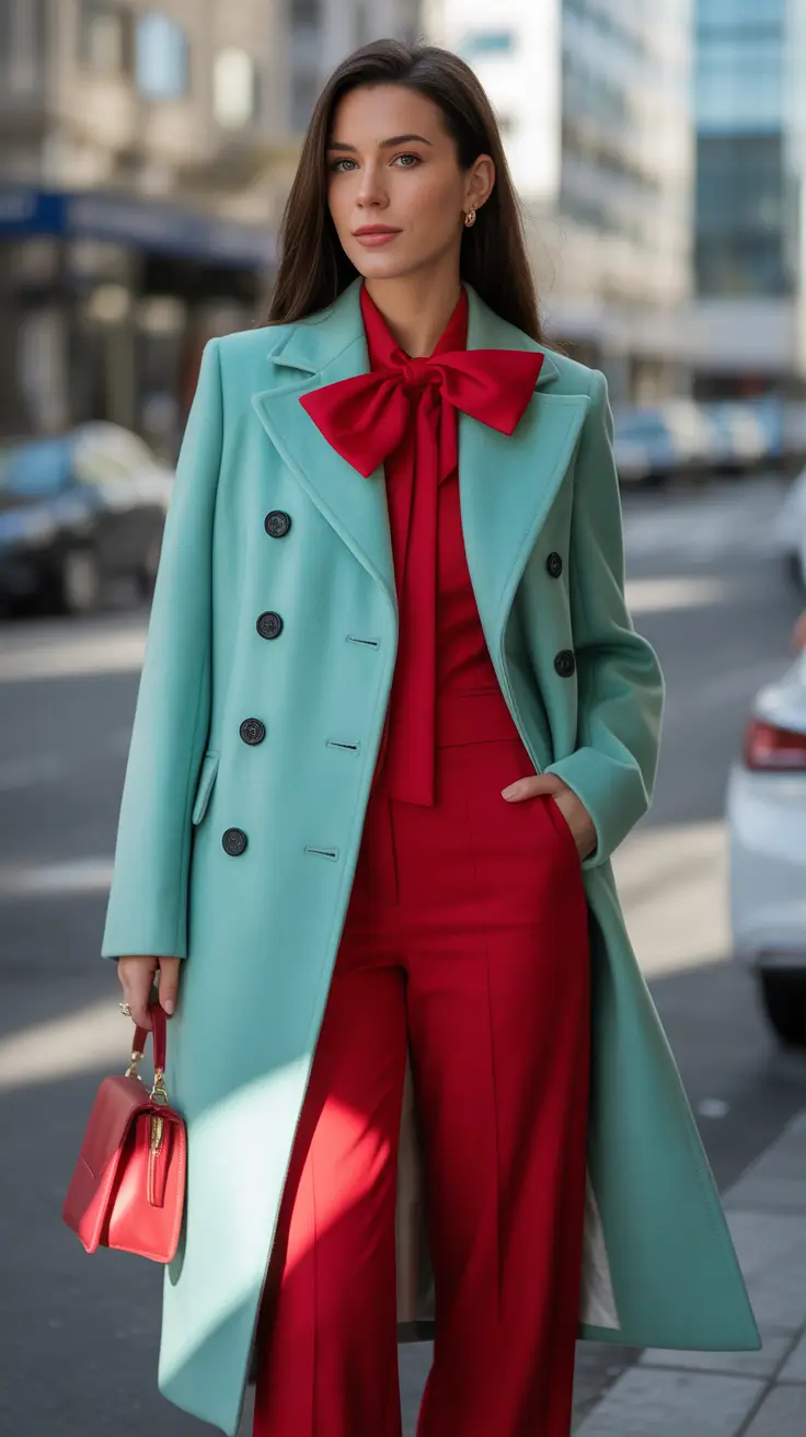 popular spring wardrobe trends 2026 Bold Color Statements With Tailored Confidence