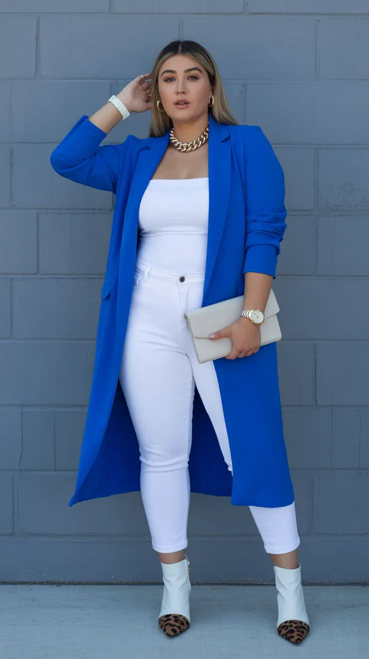 Top midsize spring outfits 2026 Monochrome Cool With a Statement Layer