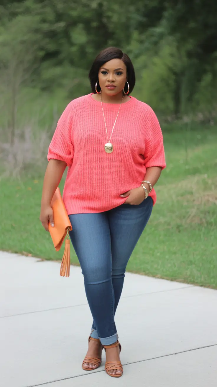 Top midsize spring outfits 2026 Color Pops That Lift Everyday Denim