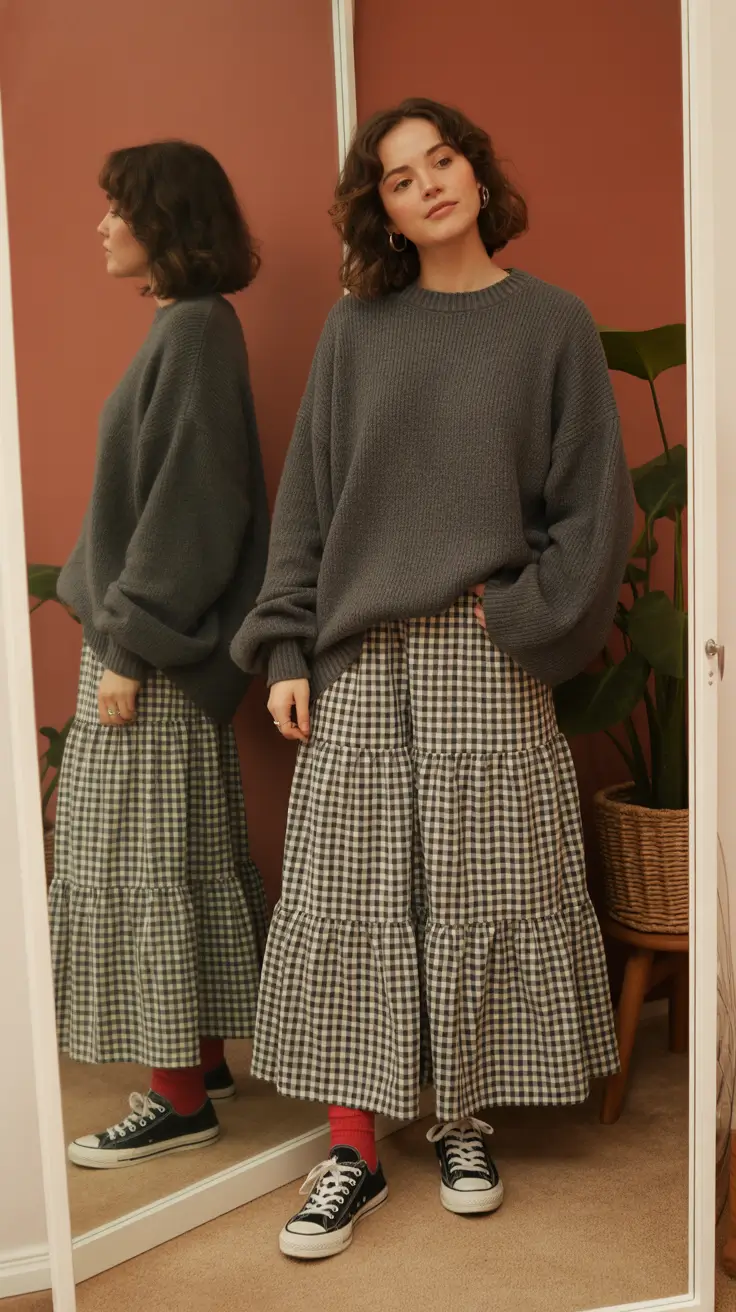 Top midsize spring outfits 2026 Soft Gingham With Everyday Ease