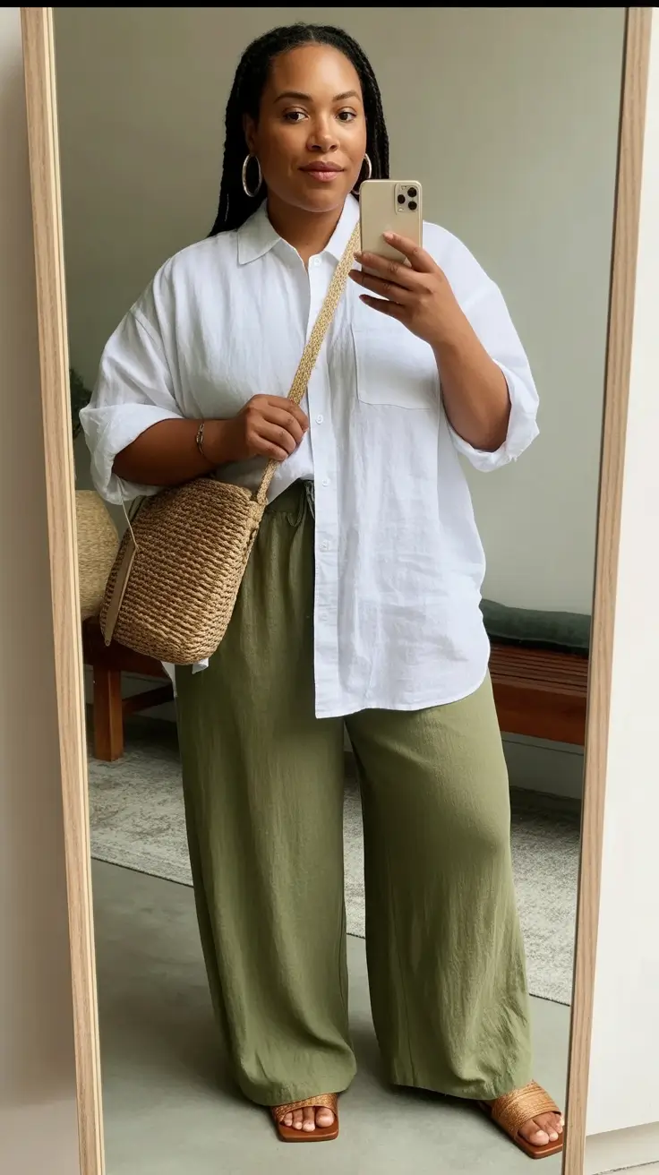 Top midsize spring outfits 2026 Relaxed Linen Layers for Spring Calm