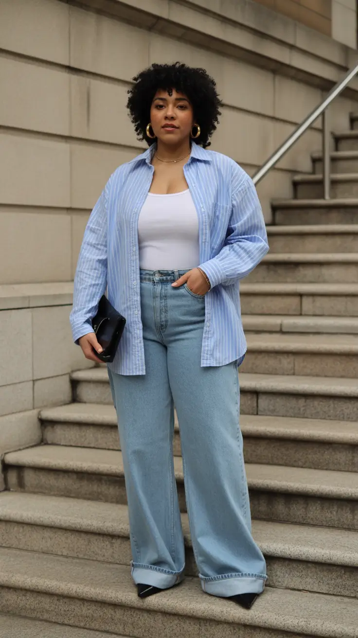 Top midsize spring outfits 2026 Relaxed Denim Layers for Everyday Life