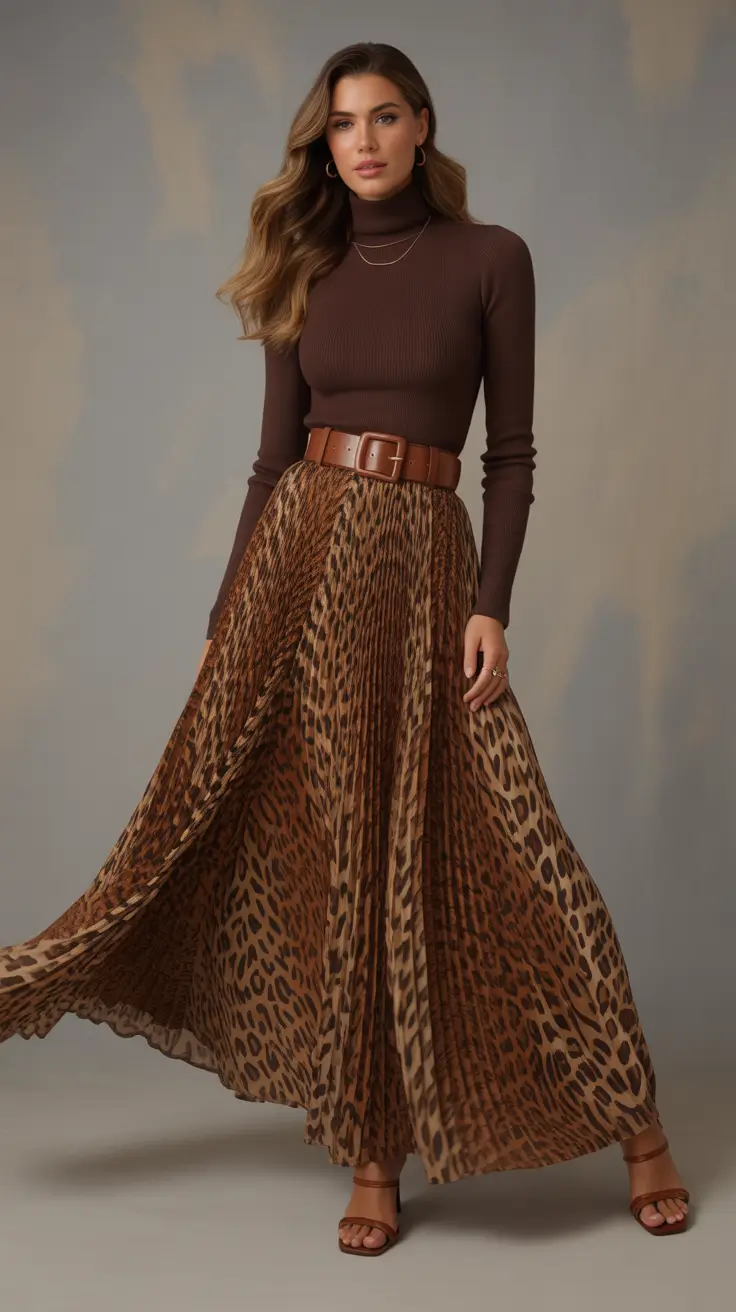 Top modest spring outfits 2026 Animal Print Used With Subtle Elegance