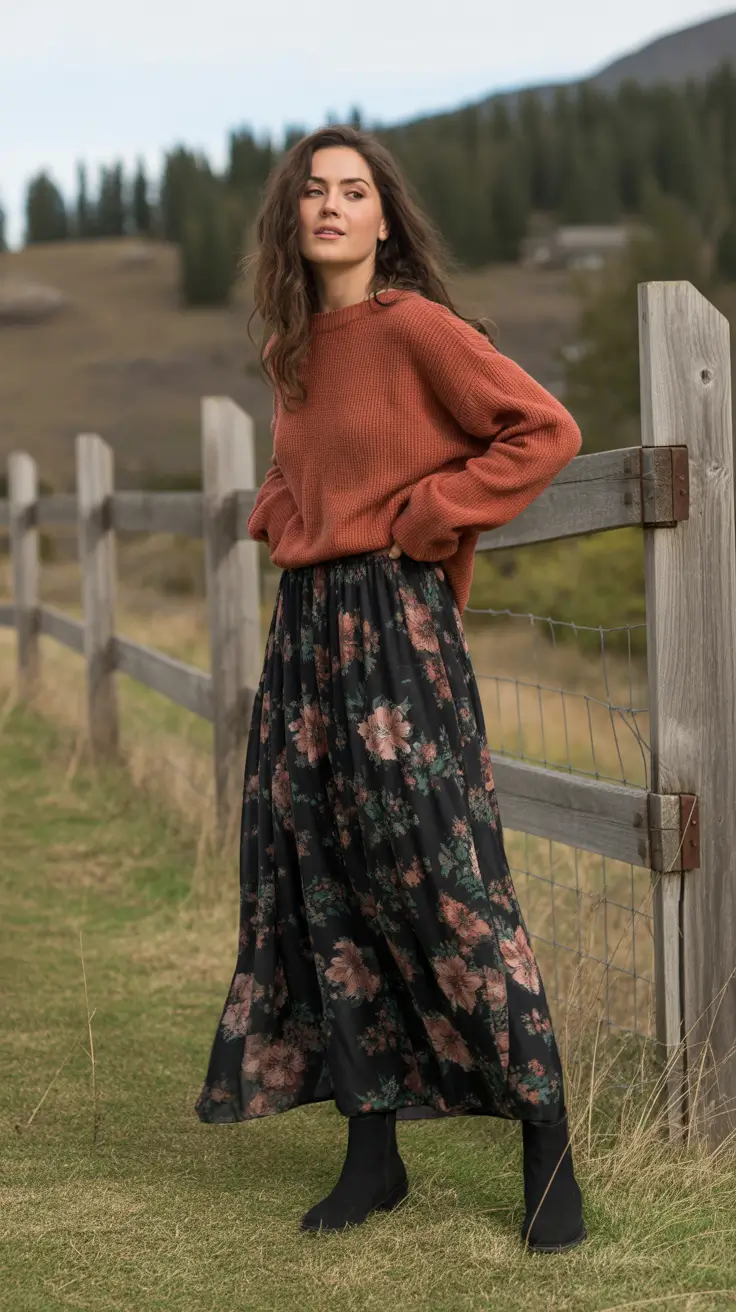 spring outfits trends women Earthy Florals With Relaxed Proportions