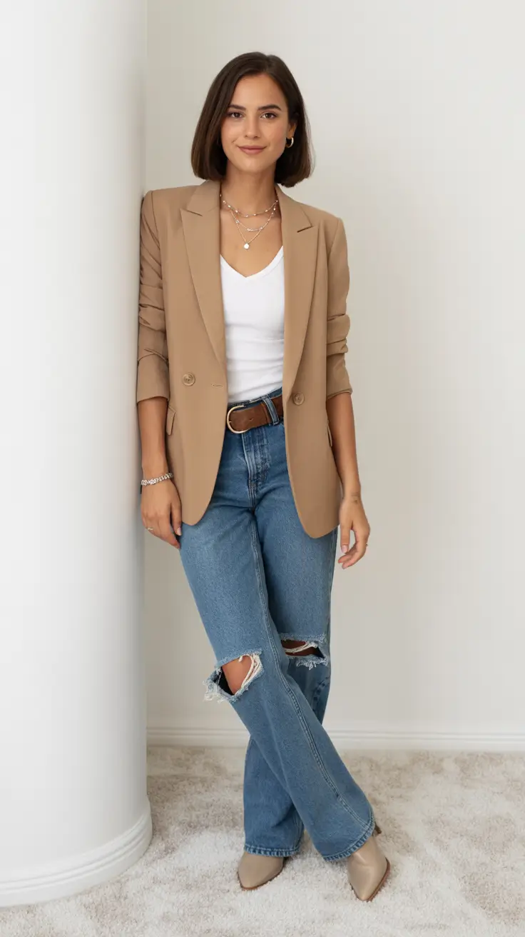 spring outfits trends women Modern Business Casual With a Relaxed Edge