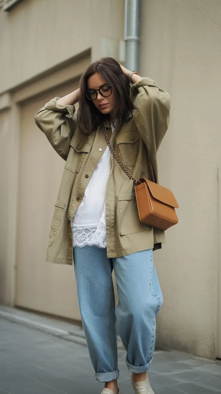 spring outfits trends women Utility Layers With Relaxed Movement