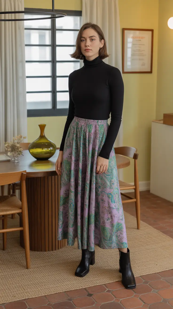 spring skirt outfits 2026 Printed Skirts with Quiet Elegance