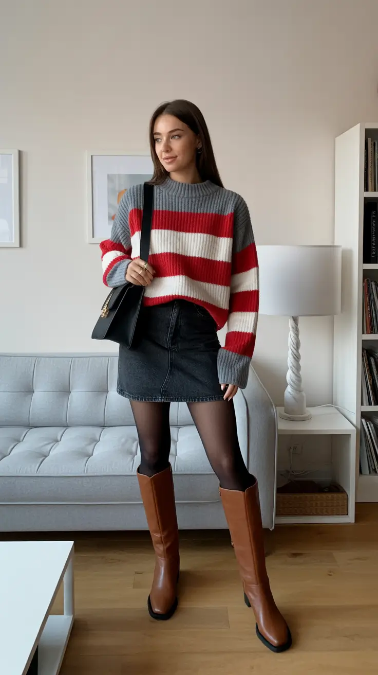 spring skirt outfits 2026 Mini Skirts with Cozy Confidence