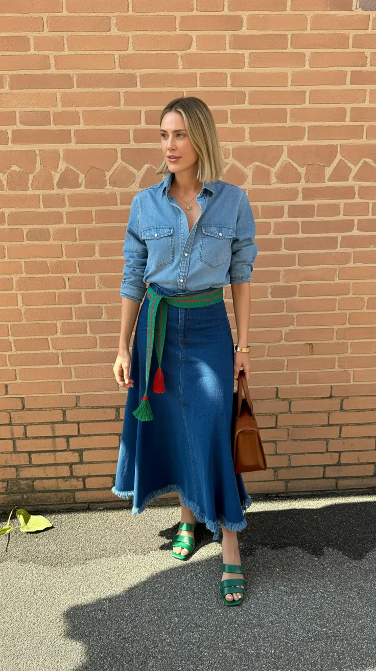 spring skirt outfits 2026 Denim Skirts Done the 2026 Way