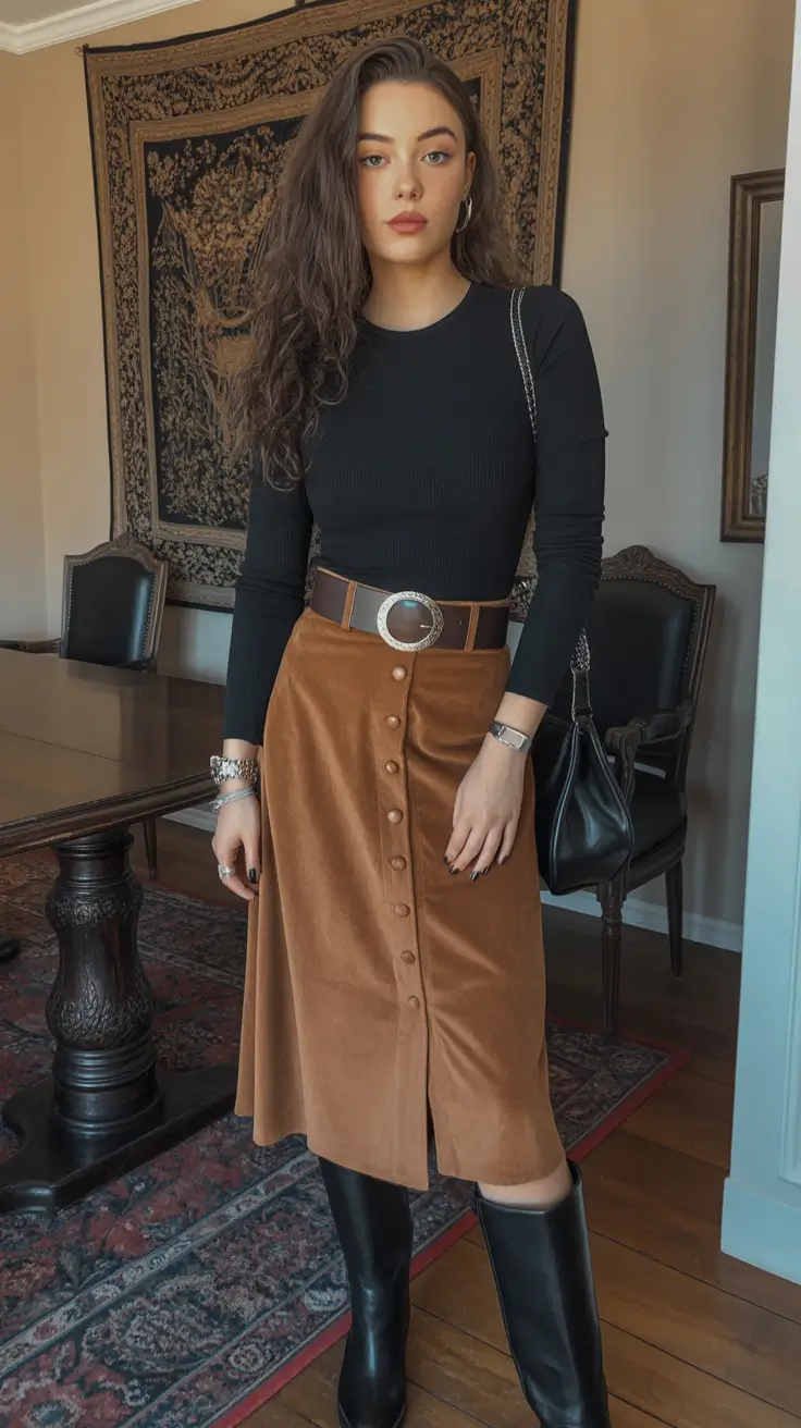 spring skirt outfits 2026 Classic Leather with Modern Ease