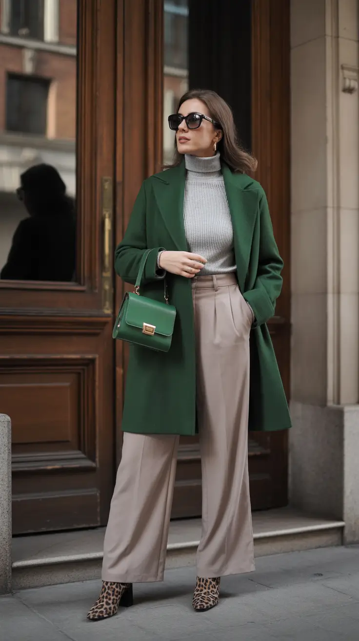 spring going out outfits night cold Green City Evenings with a Polished Calm