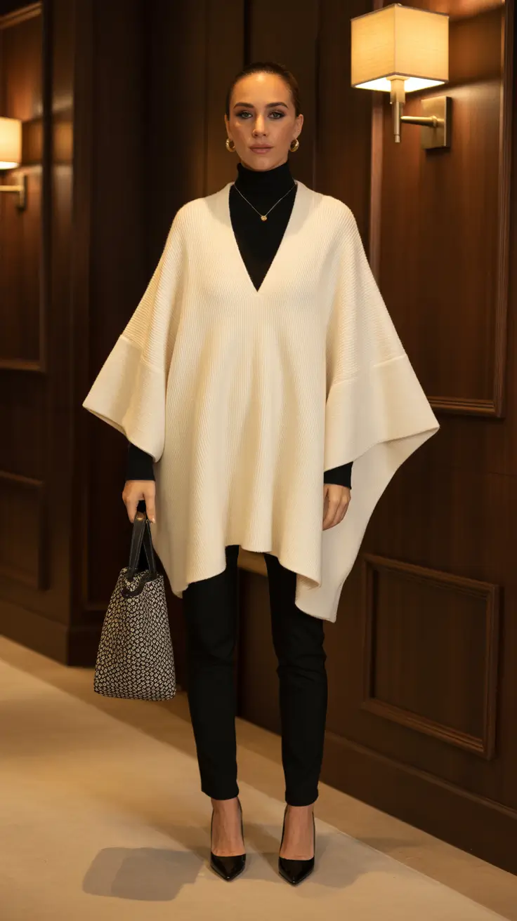 spring going out outfits night cold Minimal Black Layers for Chilly Evenings