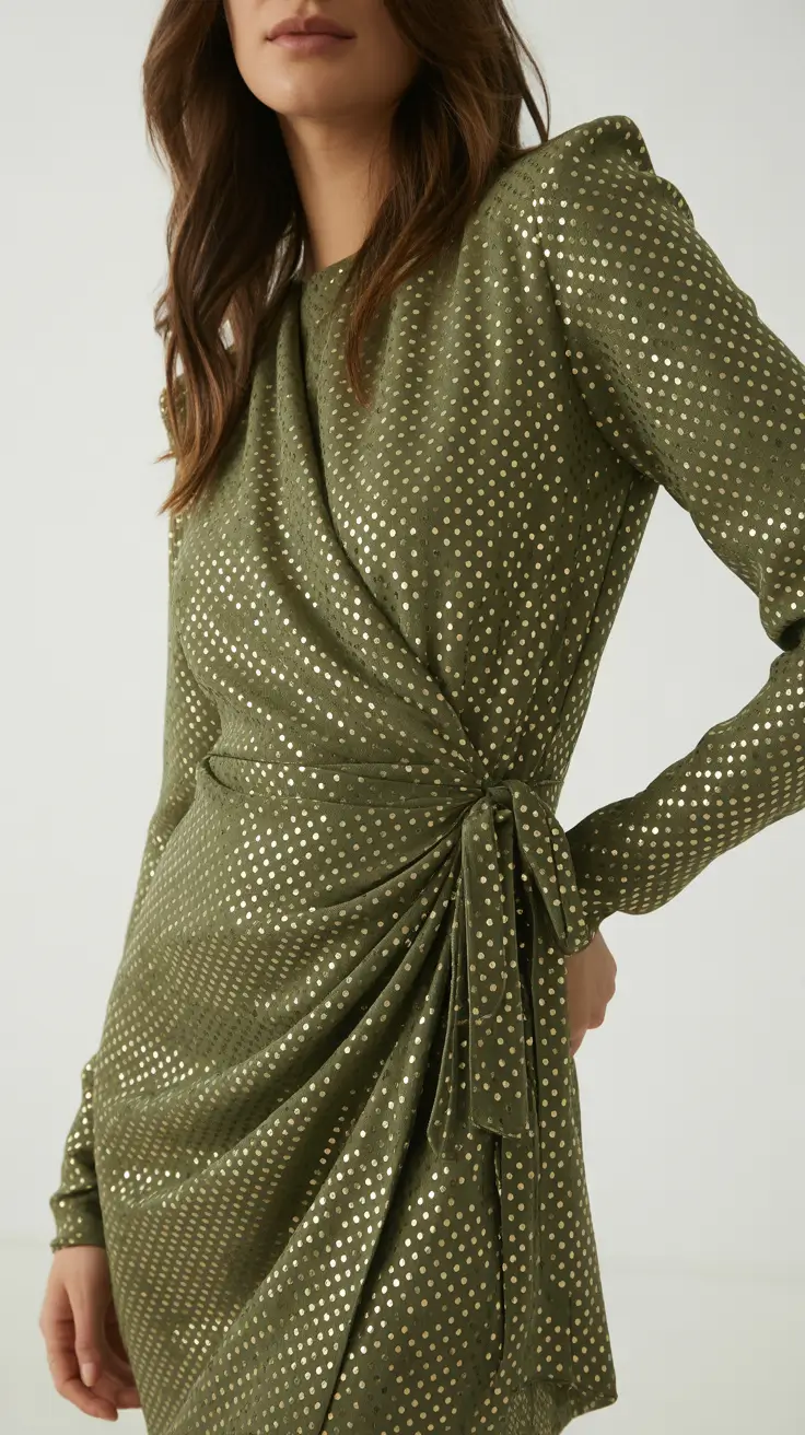 spring going out outfits night club Olive Sparkle with a Feminine Silhouette