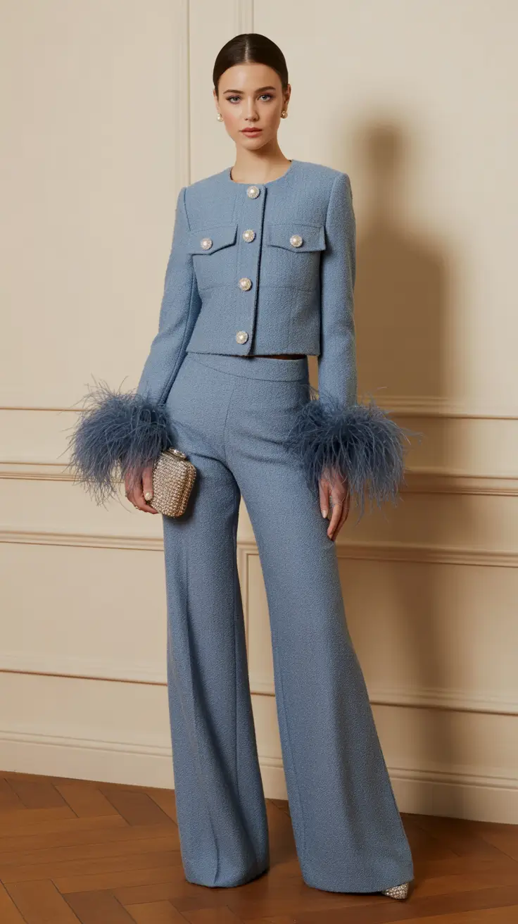 spring going out outfits night classy Feathered Details and Soft Tailoring