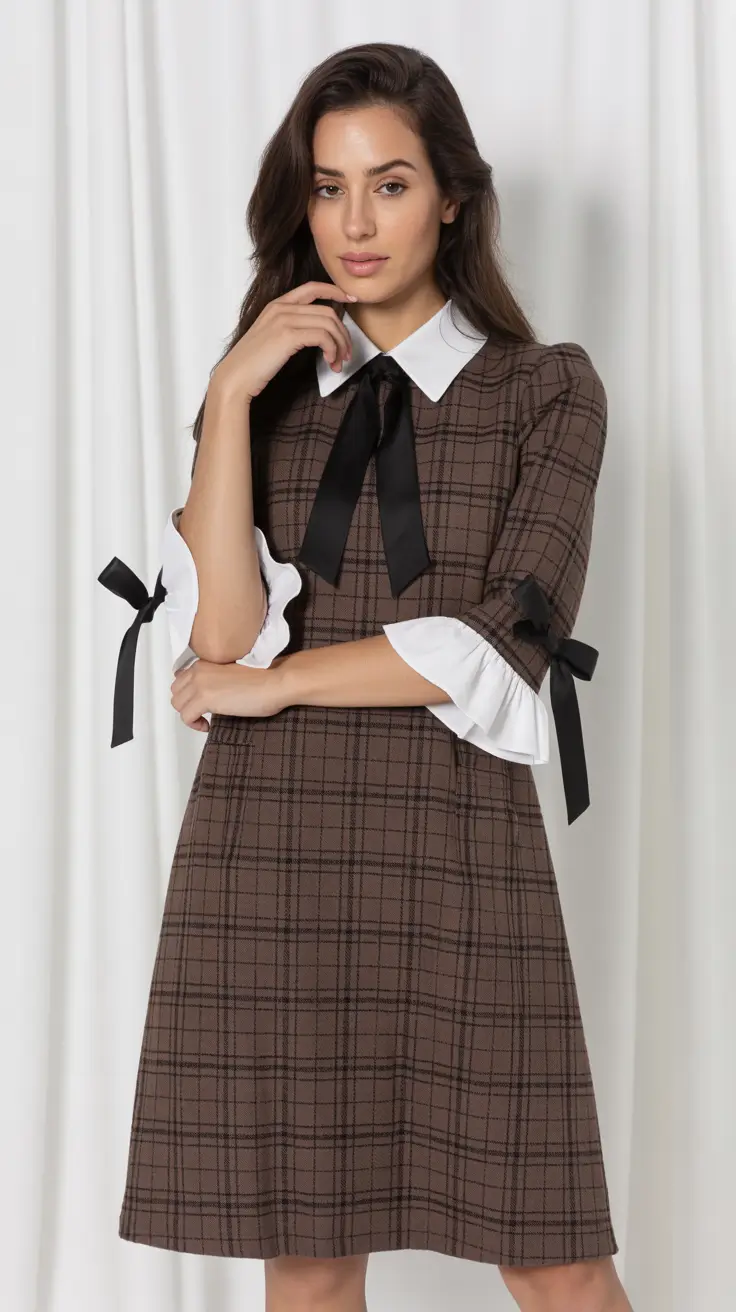 Trending spring office outfits 2026 Classic Plaid With a Feminine Update