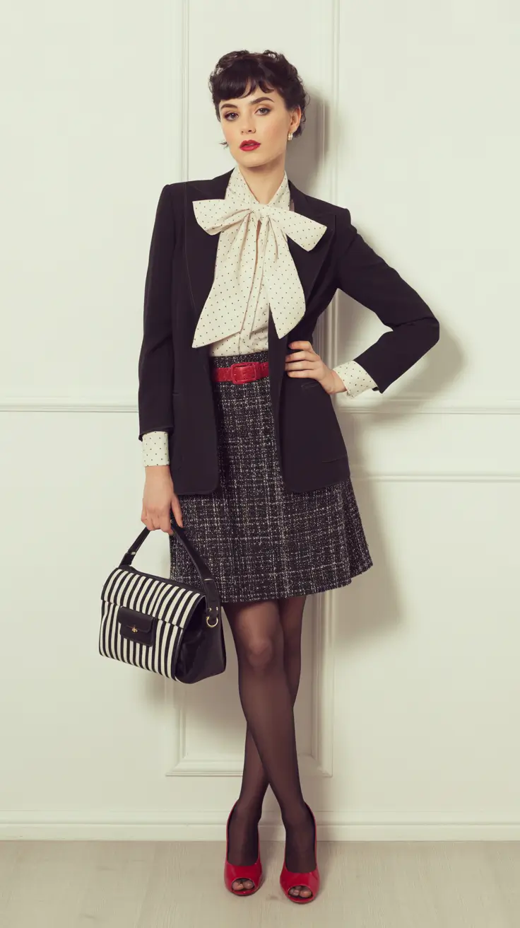 Trending spring office outfits 2026 Retro Accents With a Polished Edge