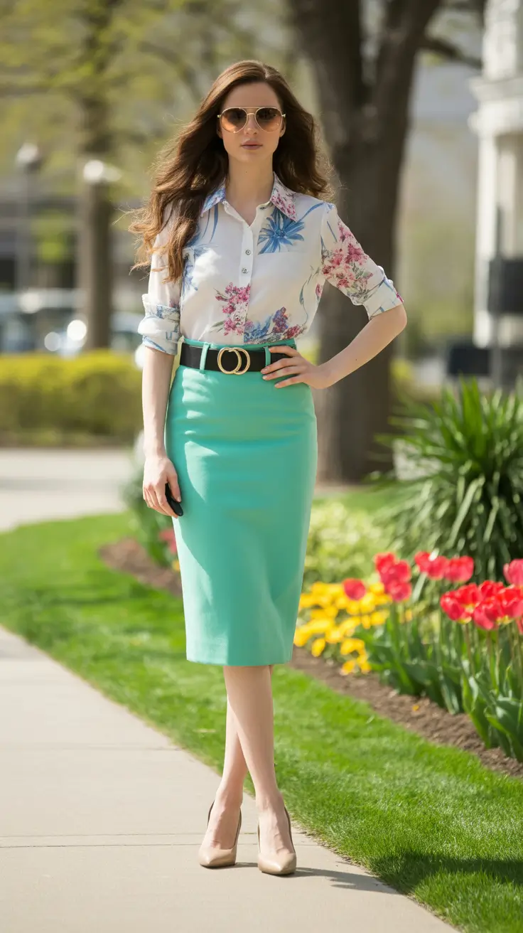 Trending spring outfits for women over 30 2026 Fresh Florals With a Confident Spring Attitude